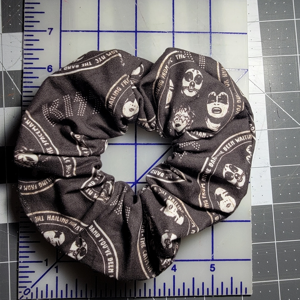 Handmade Rock Band  Hair Scrunchie